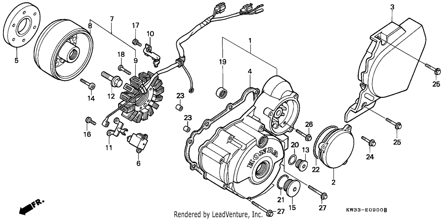 LEFT CRANKCASE COVER/ GENERATOR