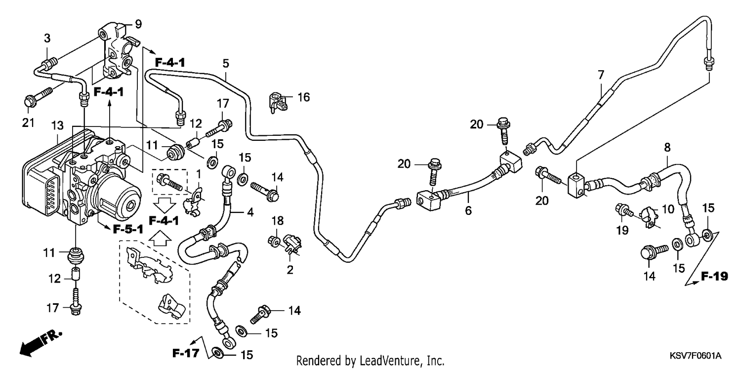 REAR BRAKE PIPE (NSS250EX)