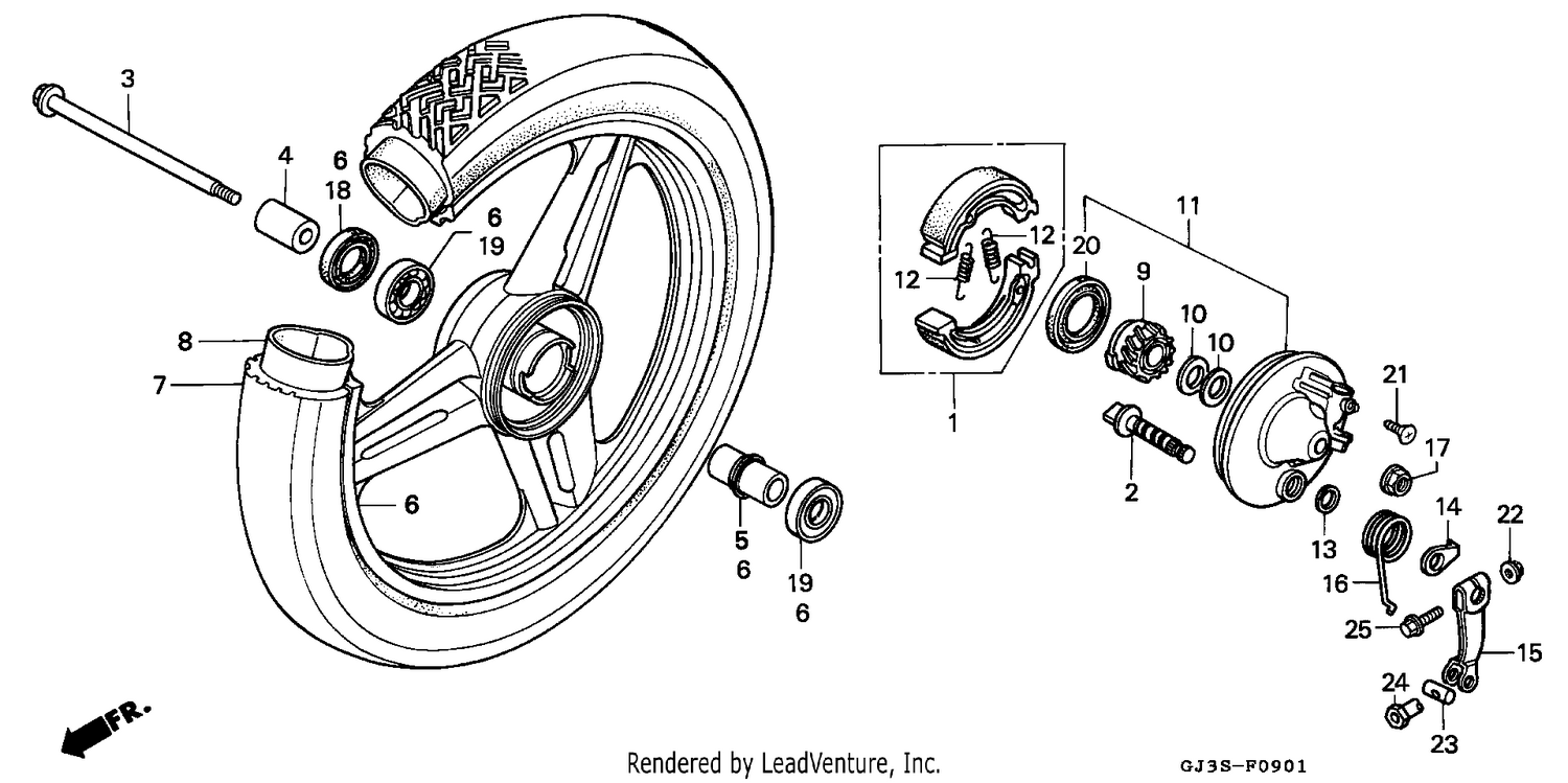 FRONT WHEEL (SH50DP/DS)