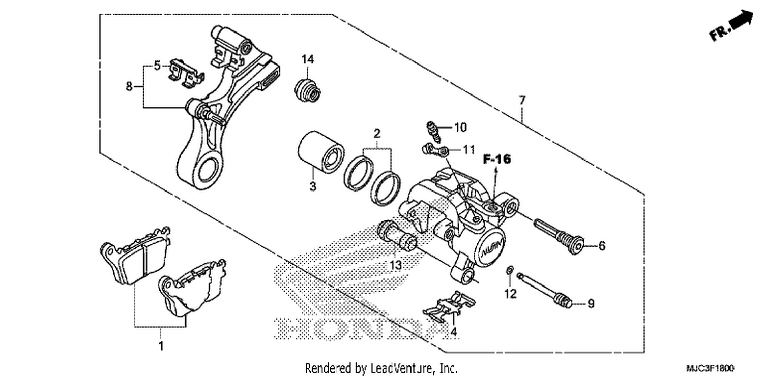  REAR BRAKE CALIPER (CBR600RR)