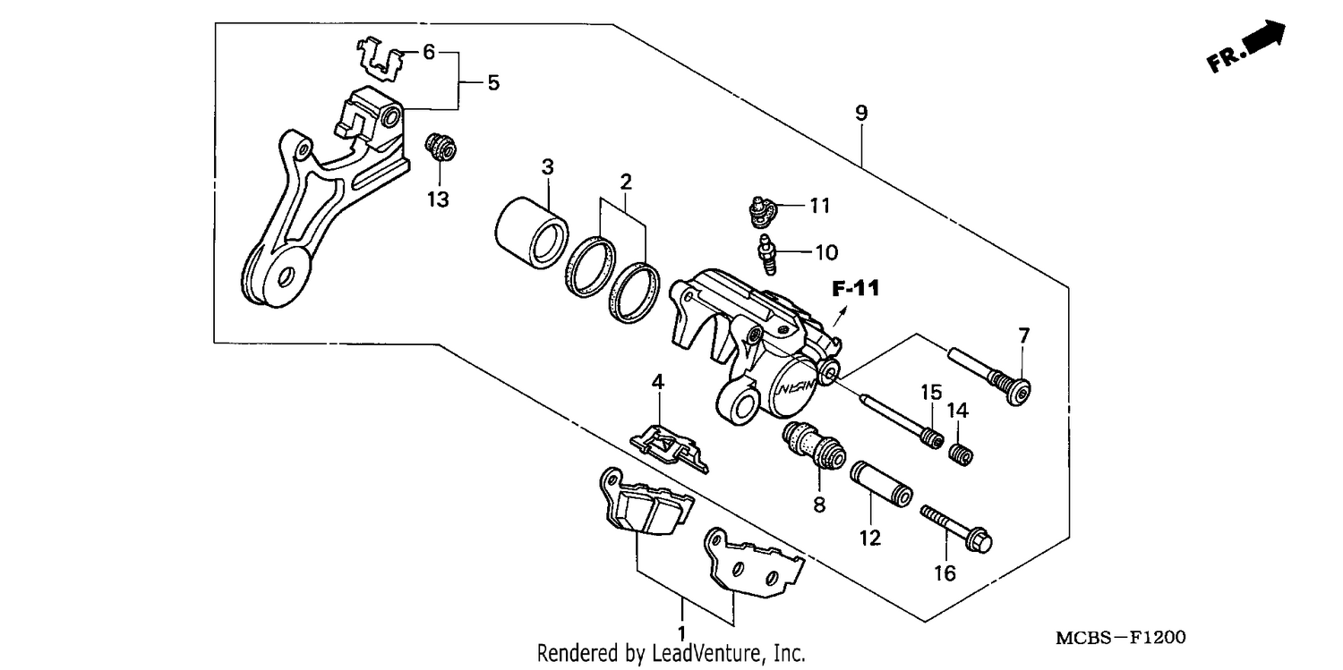 REAR BRAKE CALIPER