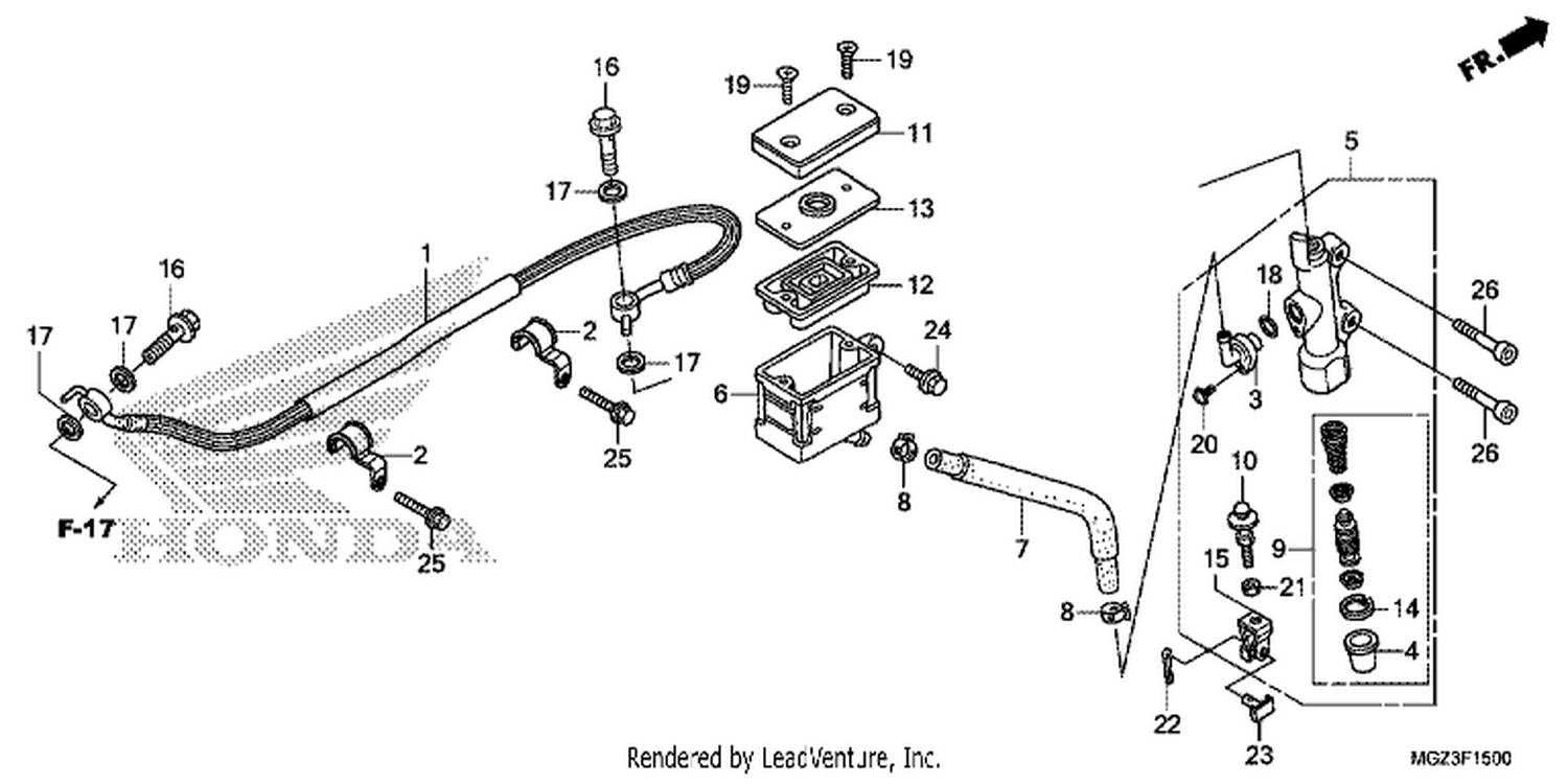  REAR BRAKE MASTER CYLINDER (STD)