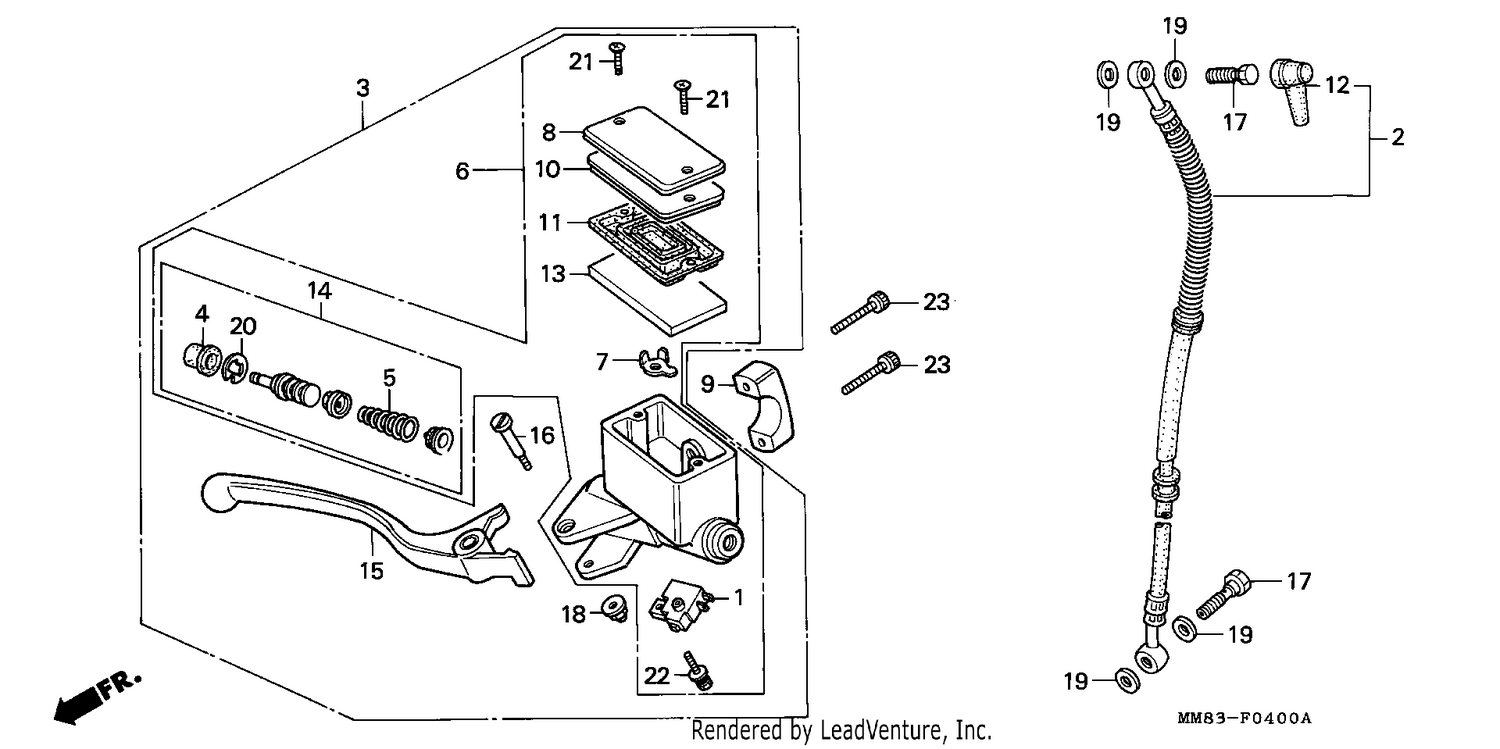 FR. BRAKE MASTER CYLINDER