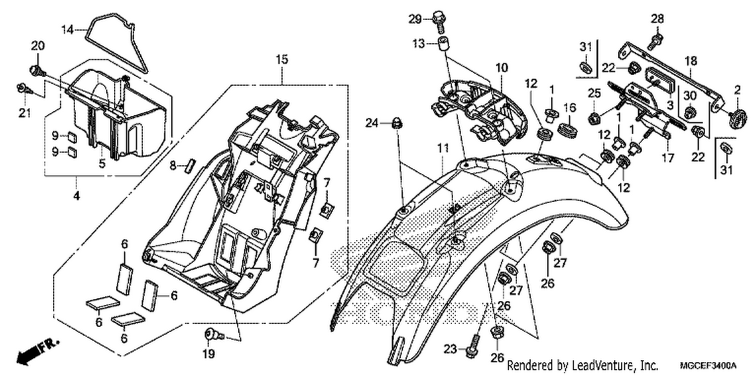  REAR FENDER