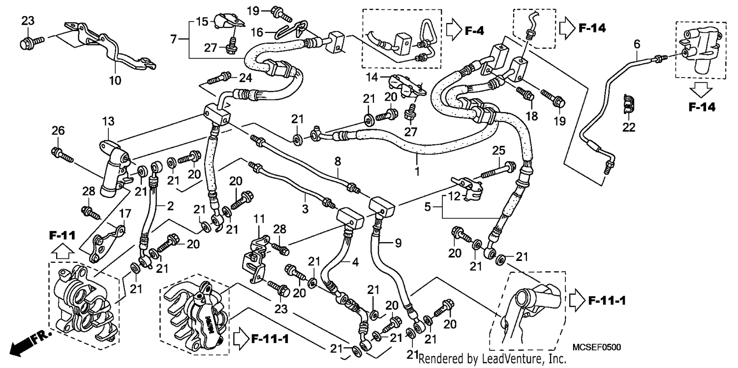 FRONT BRAKE HOSE (ST1300)