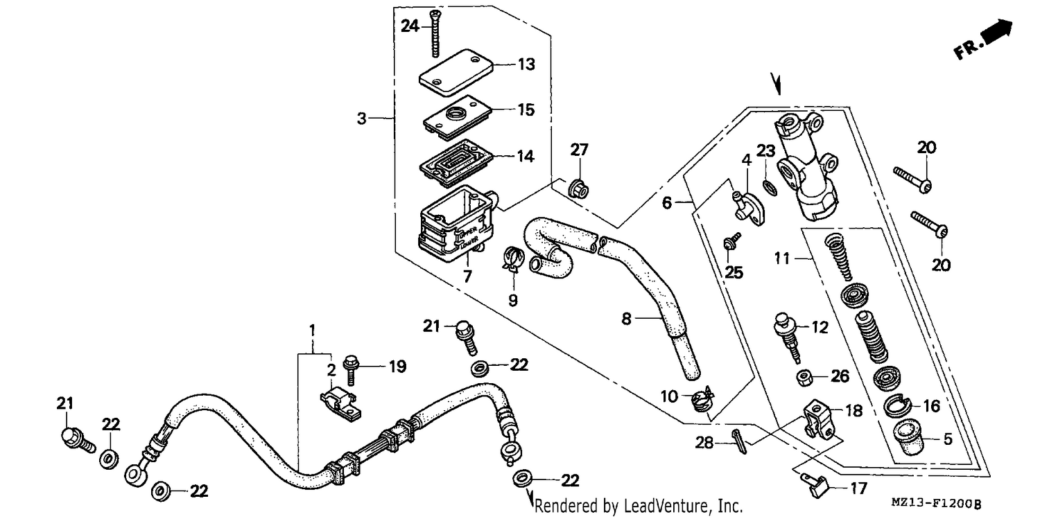 REAR BRAKE MASTER CYLINDER