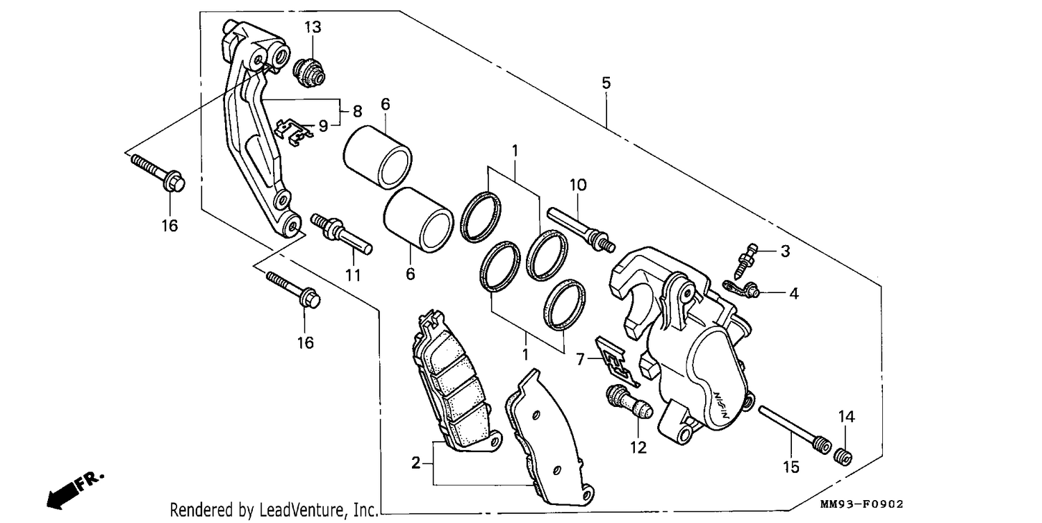 FRONT BRAKE CALIPER (XL600VR)