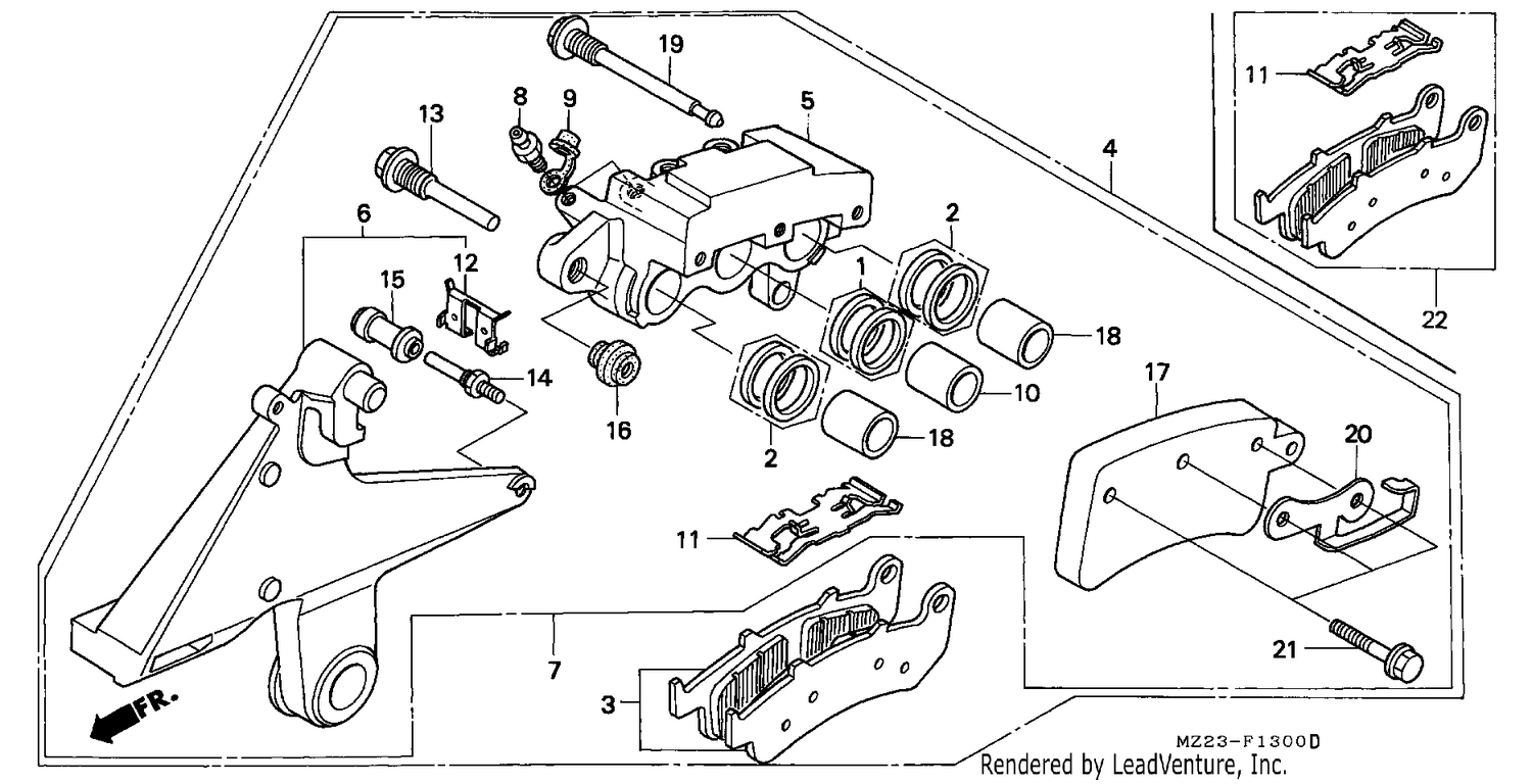REAR BRAKE CALIPER