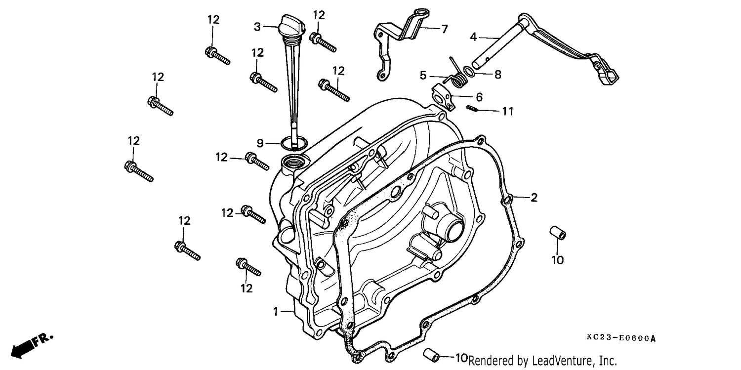 RIGHT CRANKCASE COVER (E/ED/F/G/SD/SW)