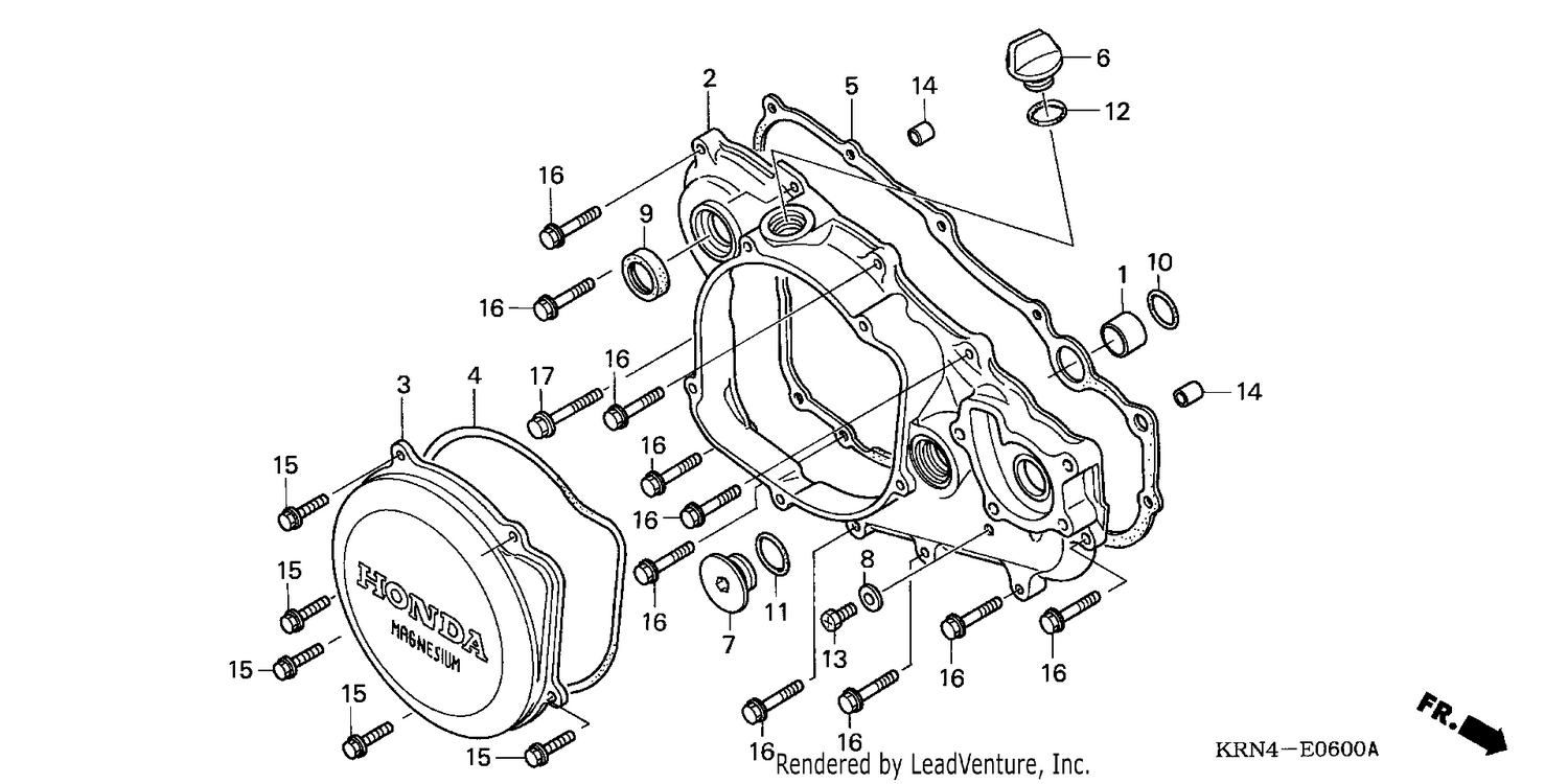 R. CRANKCASE COVER