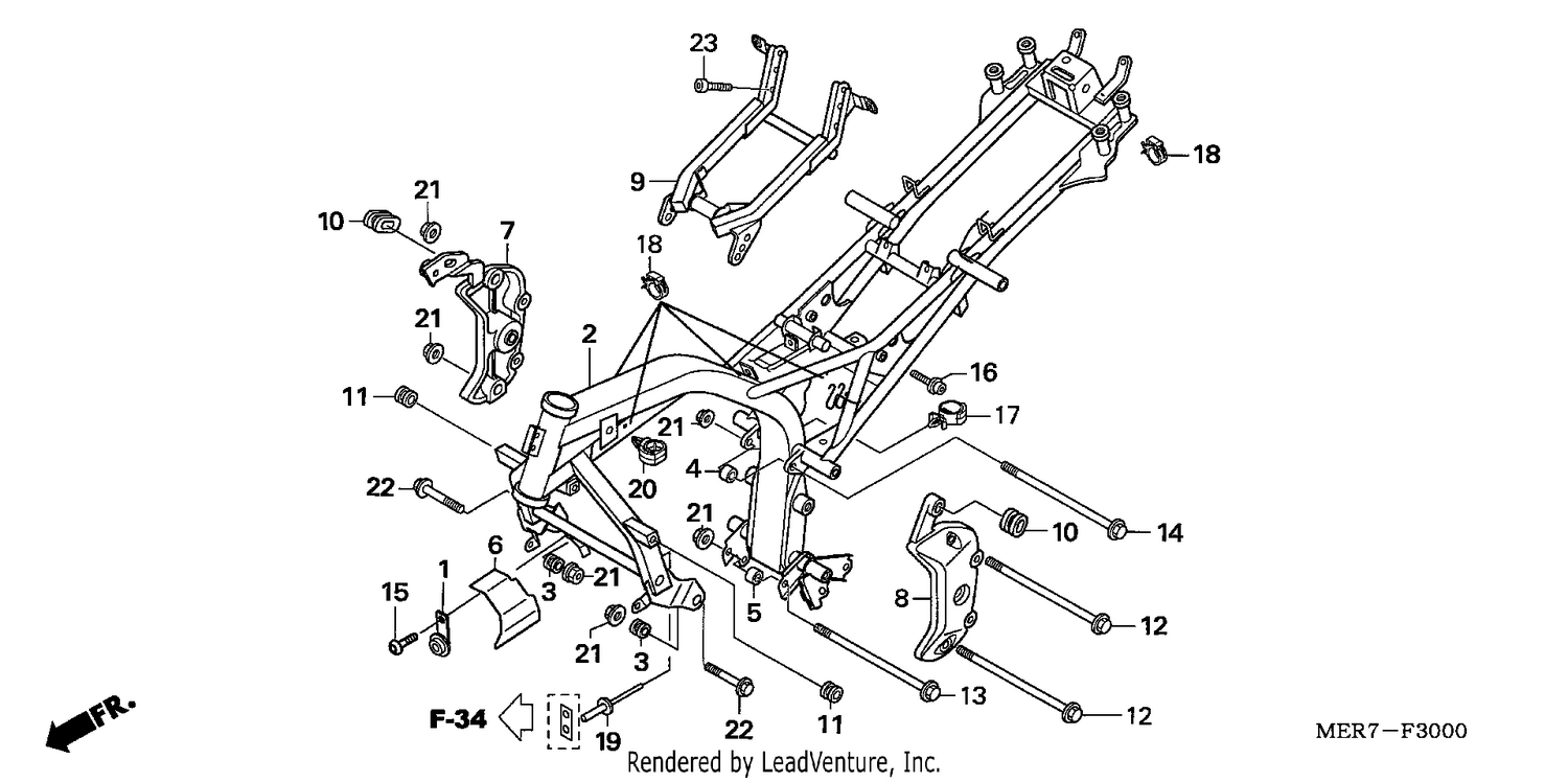 FRAME BODY (CBF600S6/SA6/N6/NA6)