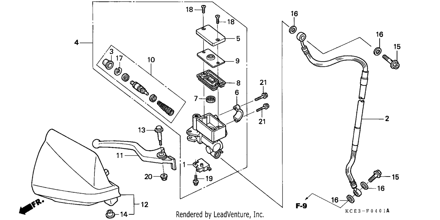 FR. BRAKE MASTER CYLINDER (CL/DK/ED/U)