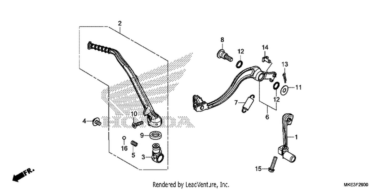  PEDAL/KICK STARTER ARM
