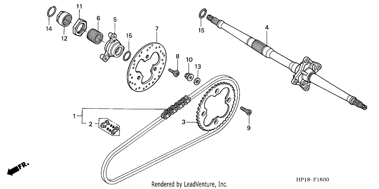 REAR AXLE/DRIVE CHAIN