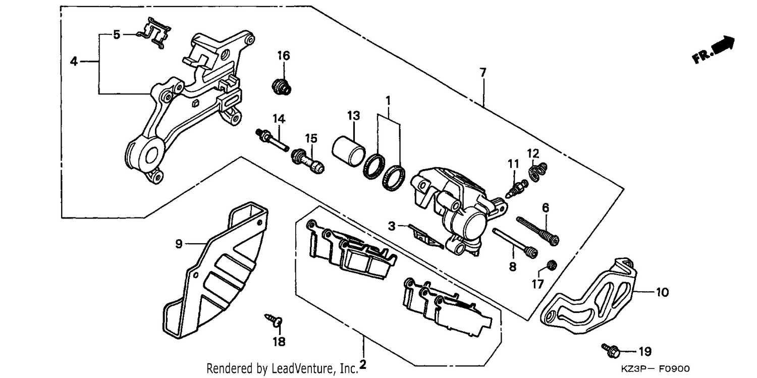 REAR BRAKE CALIPER