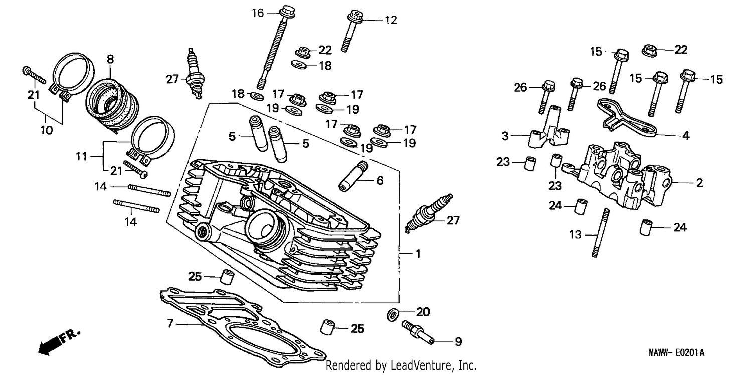 CYLINDER HEAD (REAR)