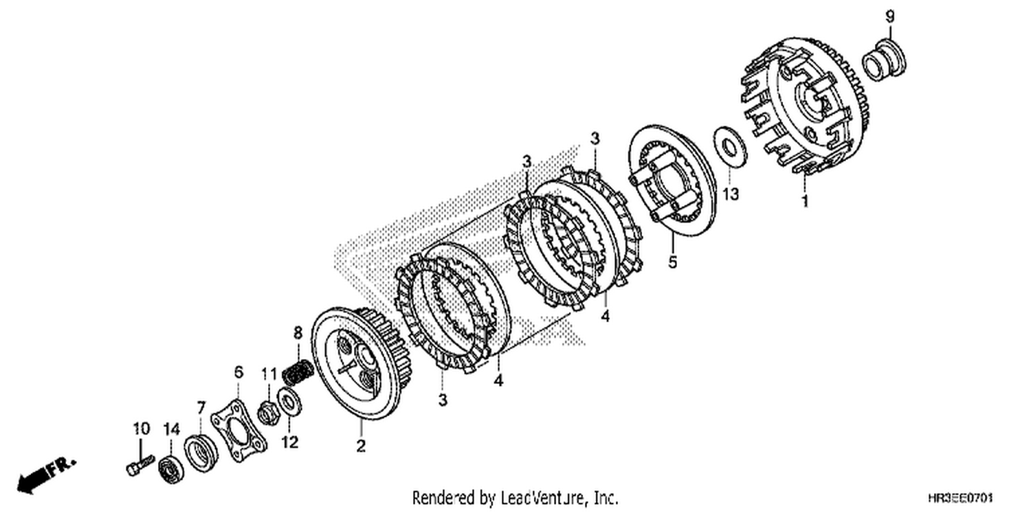  1 CLUTCH (TRX420FE1/ FM1/ FM2/ TE1/ TM1)