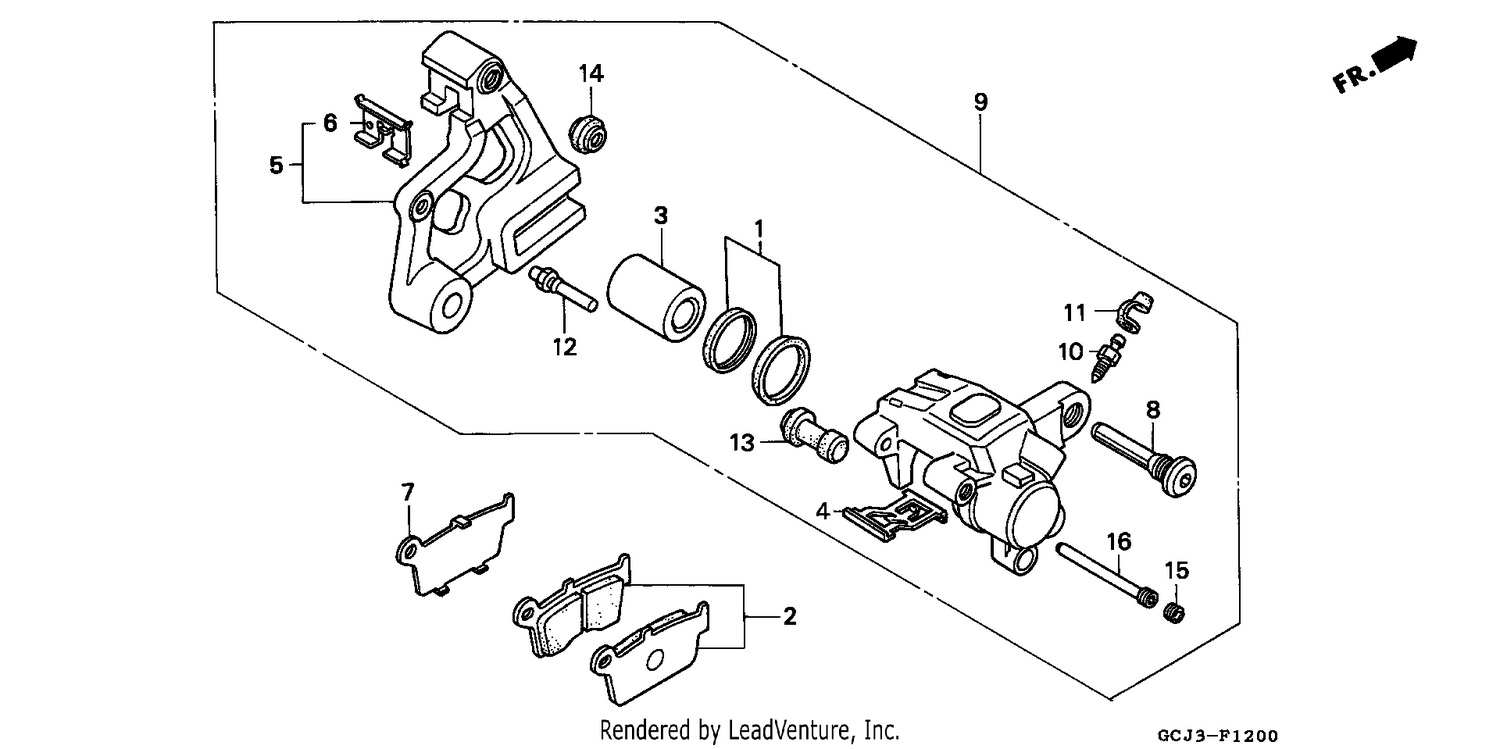 REAR BRAKE CALIPER