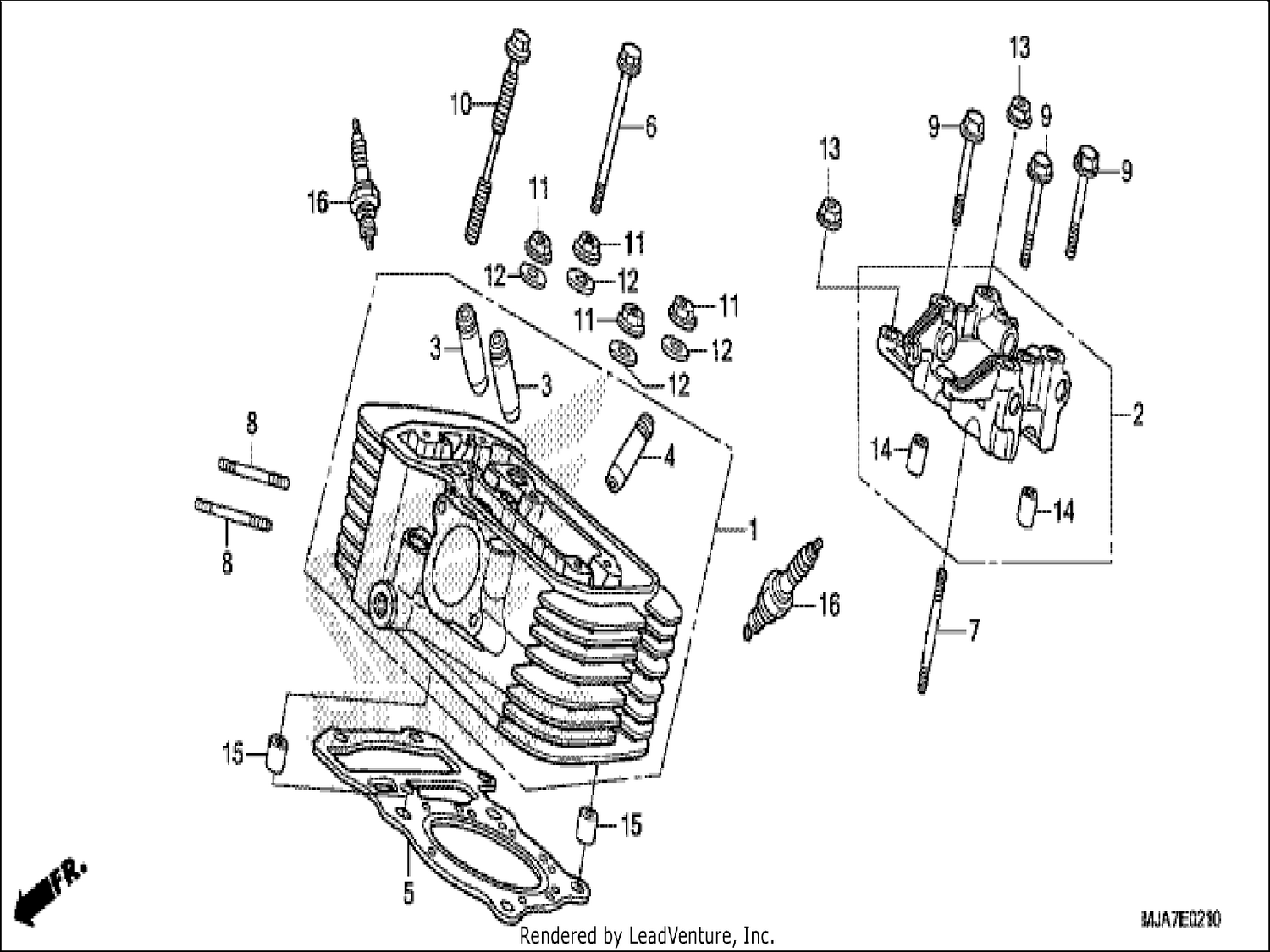  10 REAR CYLINDER HEAD