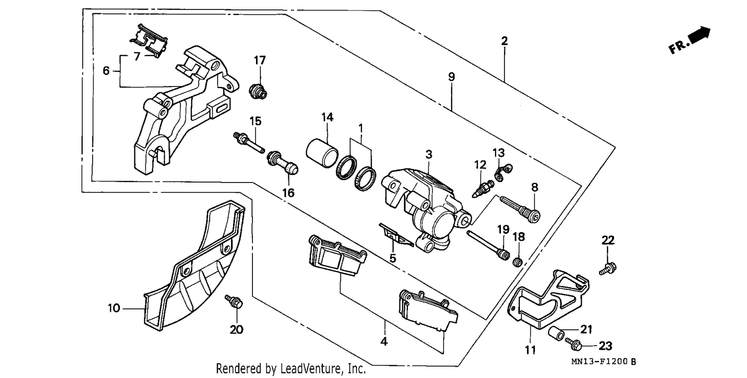 REAR BRAKE CALIPER