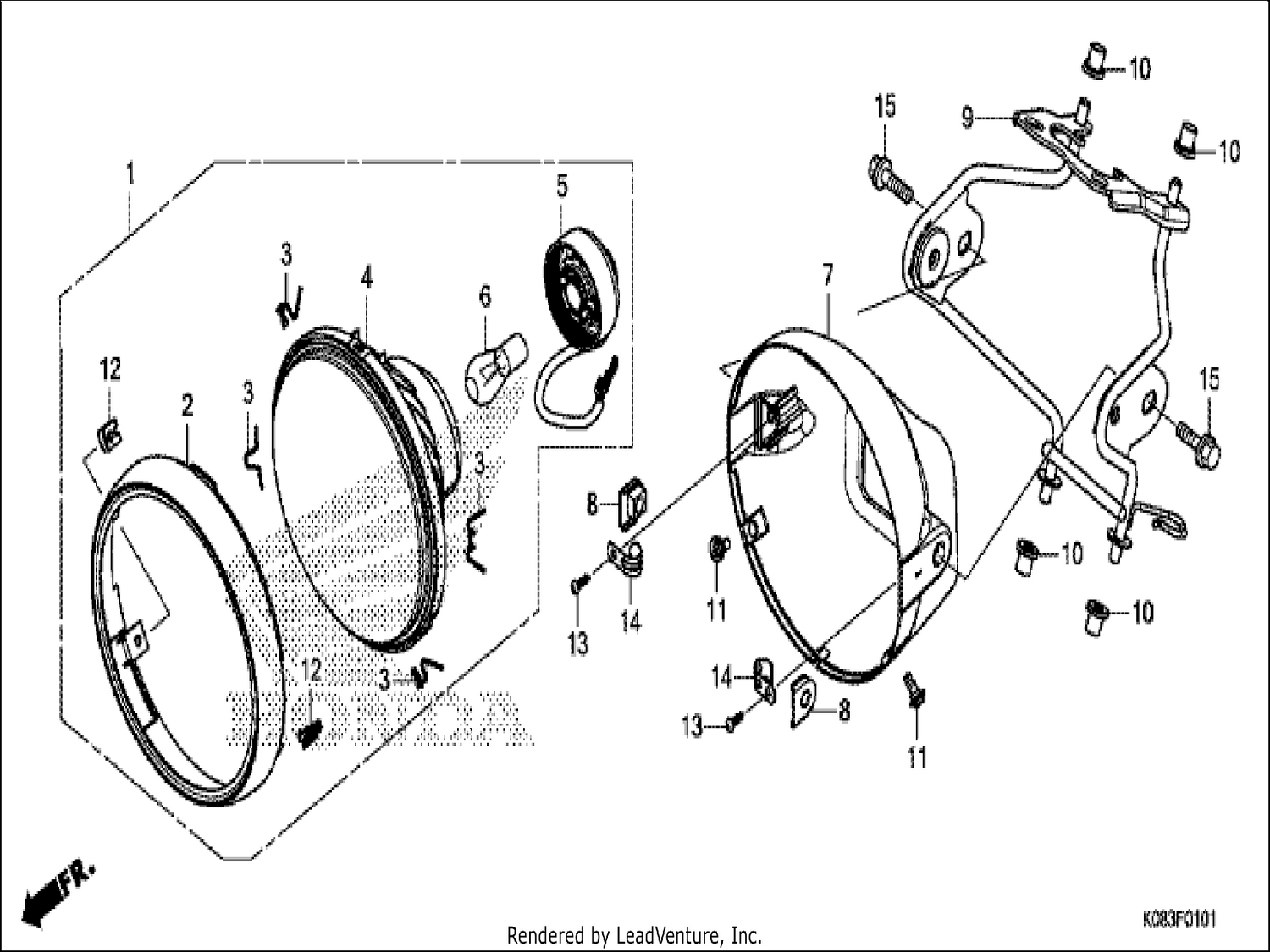  1 HEADLIGHT (CG110SHJ/K)