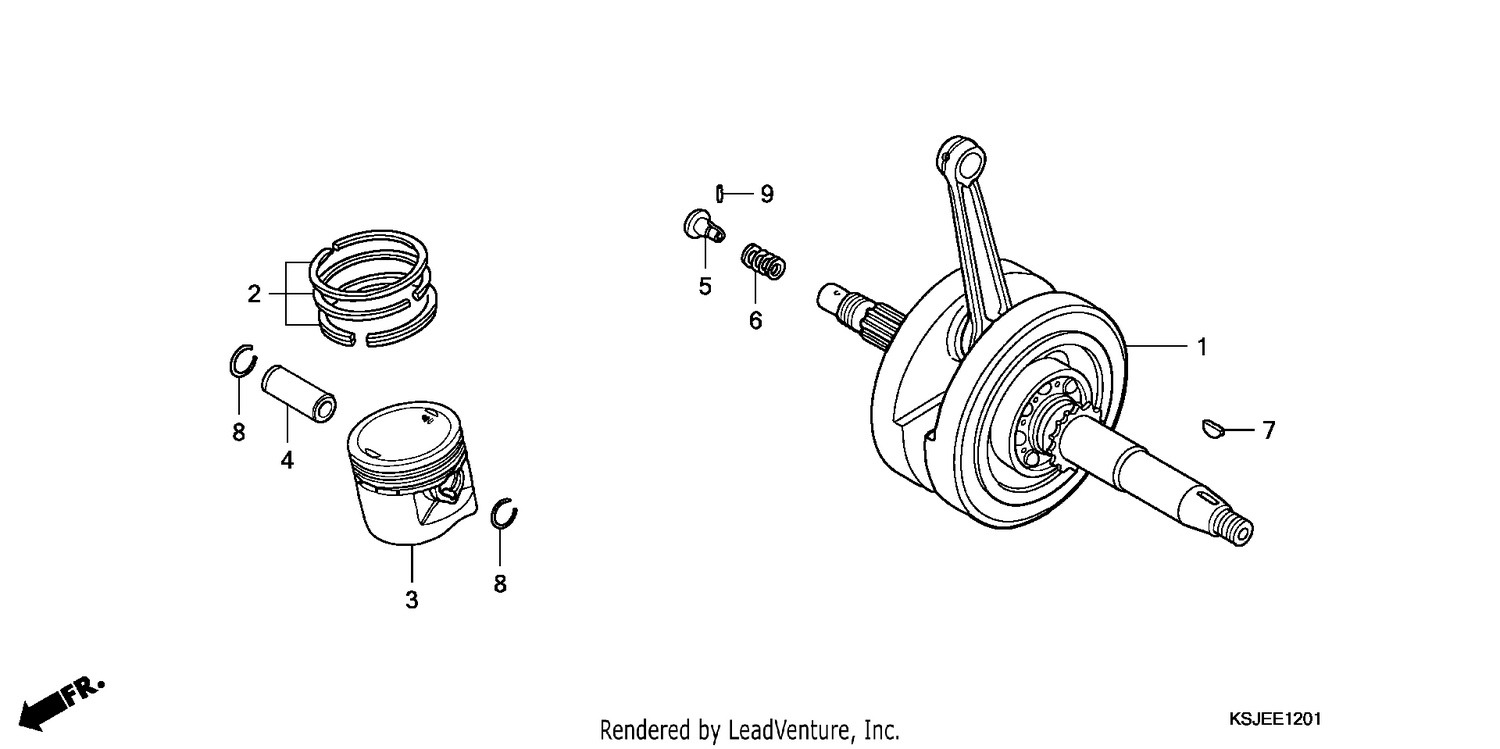 CRANKSHAFT/PISTON (CRF100F)
