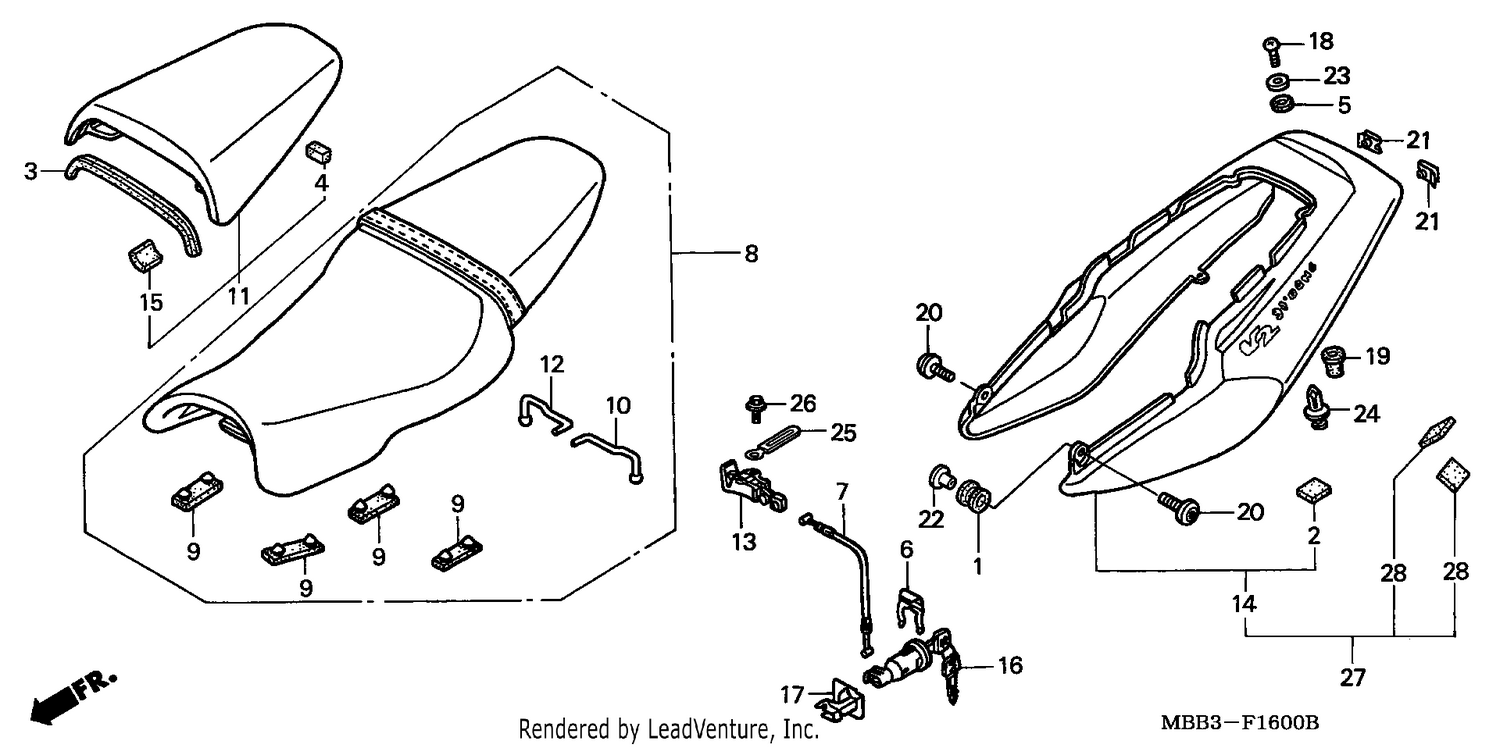 SEAT/REAR COWL