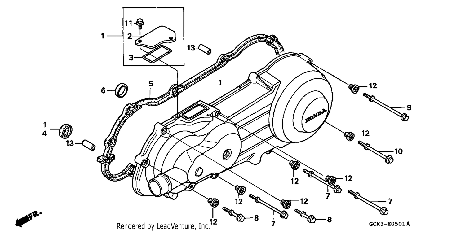 LEFT CRANKCASE COVER (2)