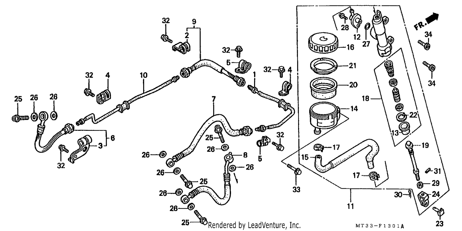 REAR BRAKE MASTER CYLINDER