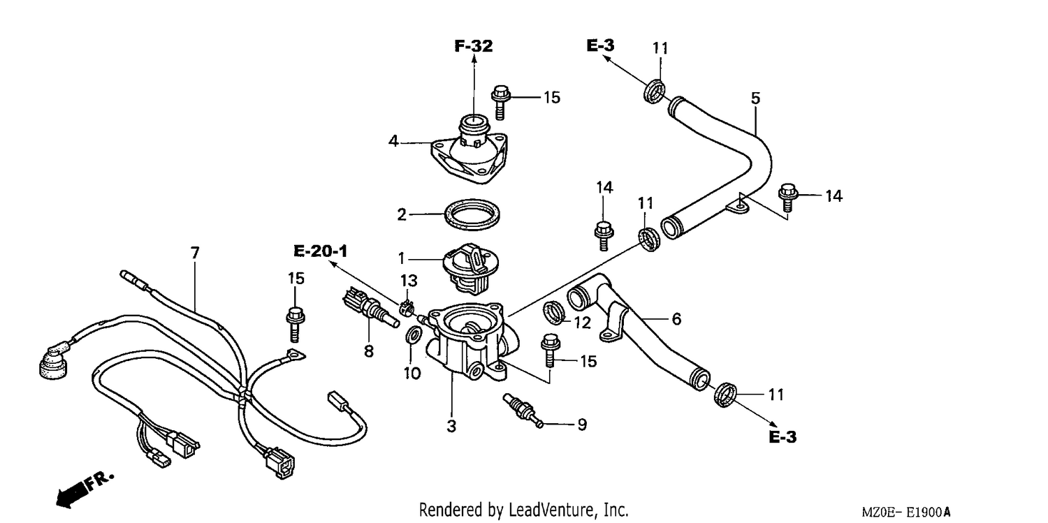 WATER PIPE/THERMOSTAT
