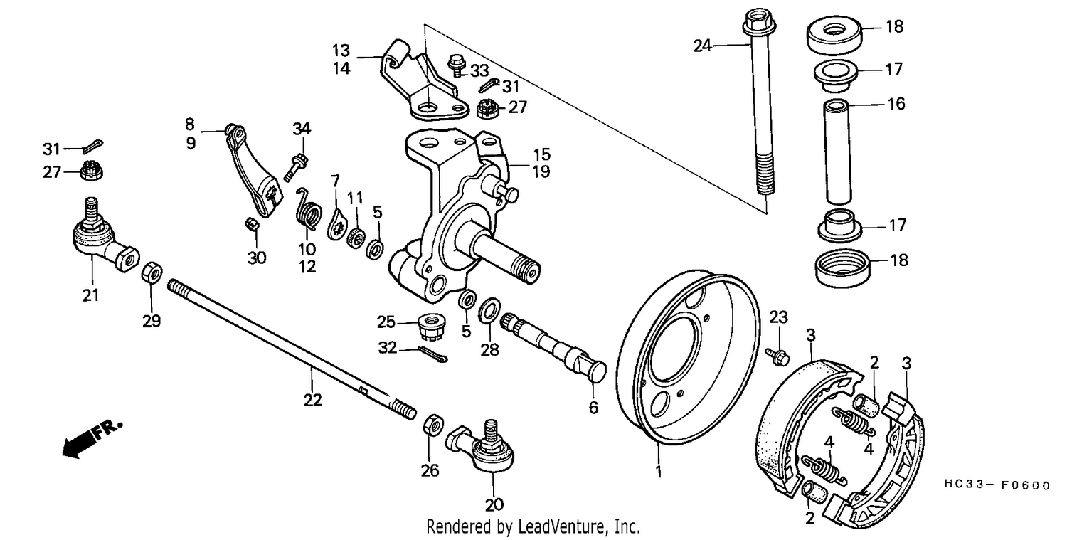 FRONT BRAKE PANEL/TIE ROD