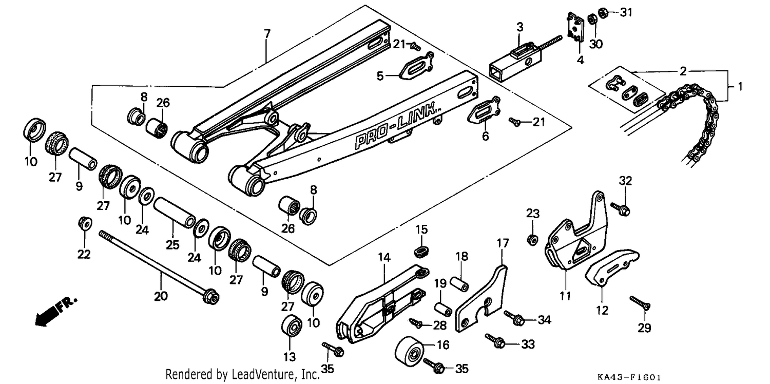 REAR FORK/DRIVE CHAIN (2)