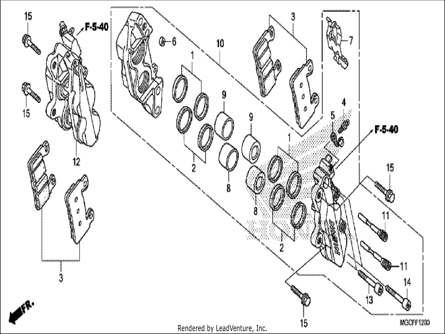  FRONT BRAKE CALIPER (CB1100CA/TAD)