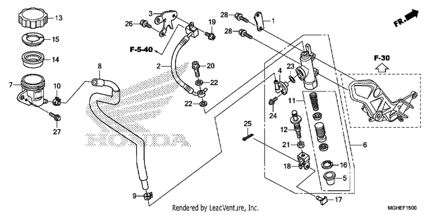  RR. BRAKE MASTER CYLINDER