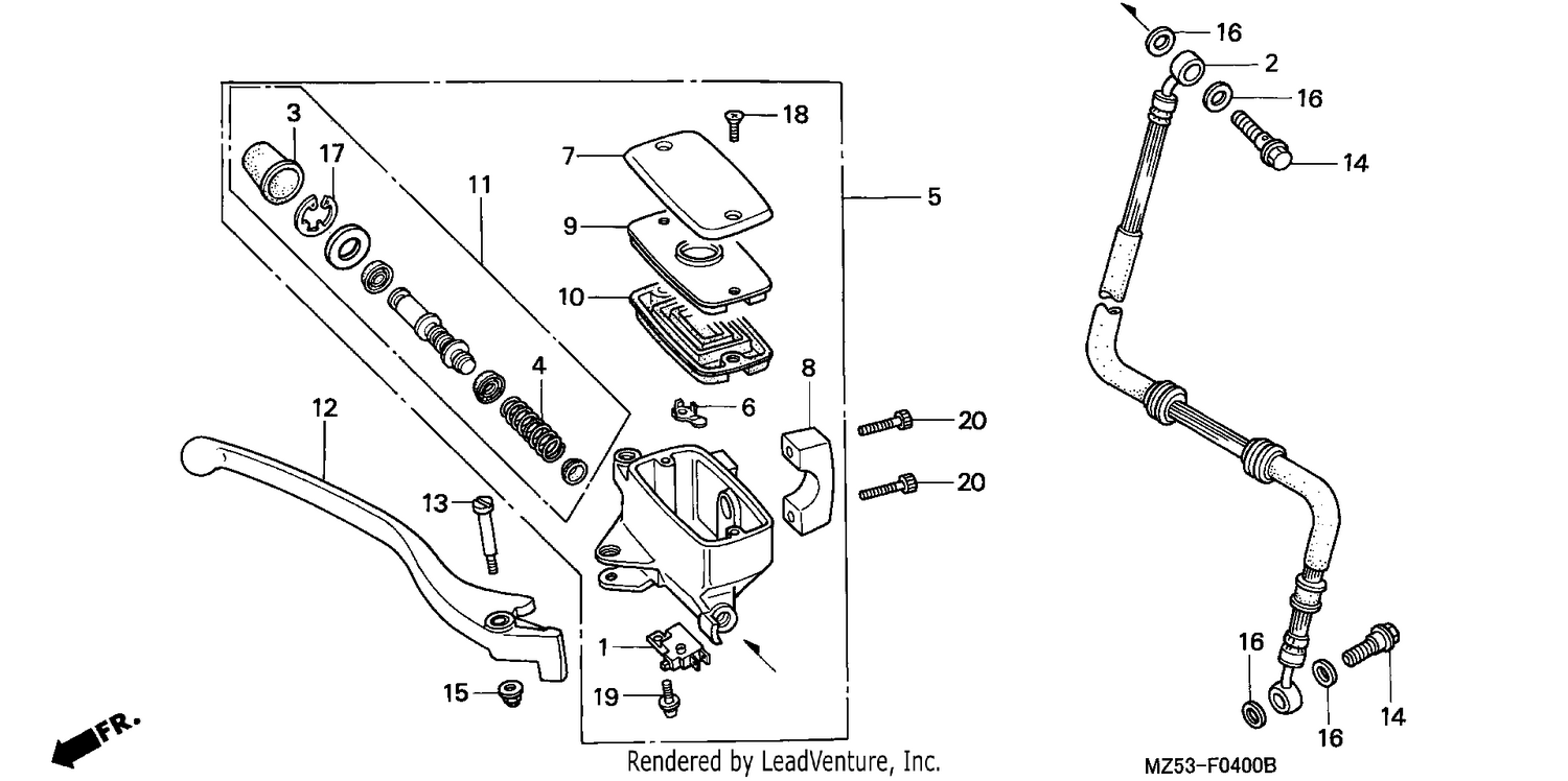 FR. BRAKE MASTER CYLINDER