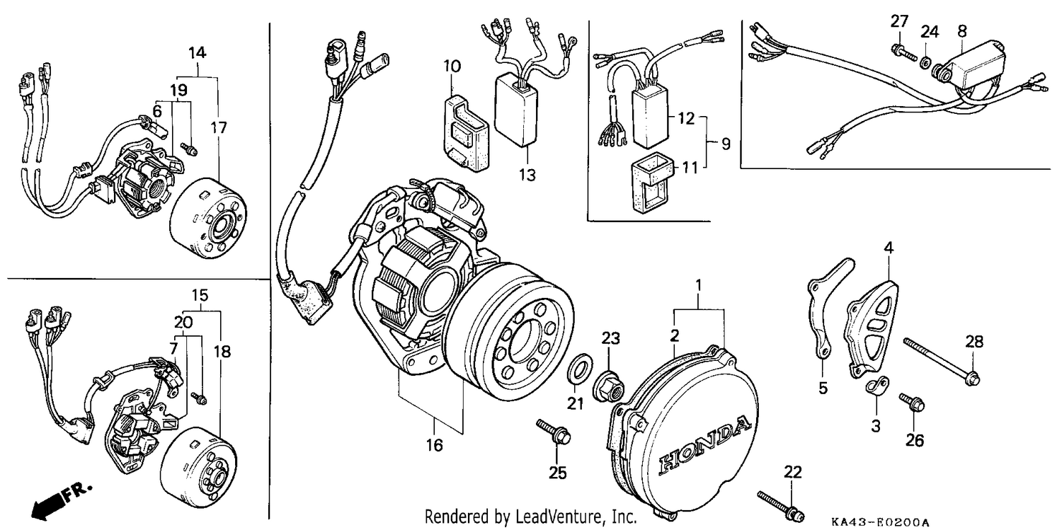 LEFT CRANKCASE COVER/ GENERATOR/C.D.I. UNIT
