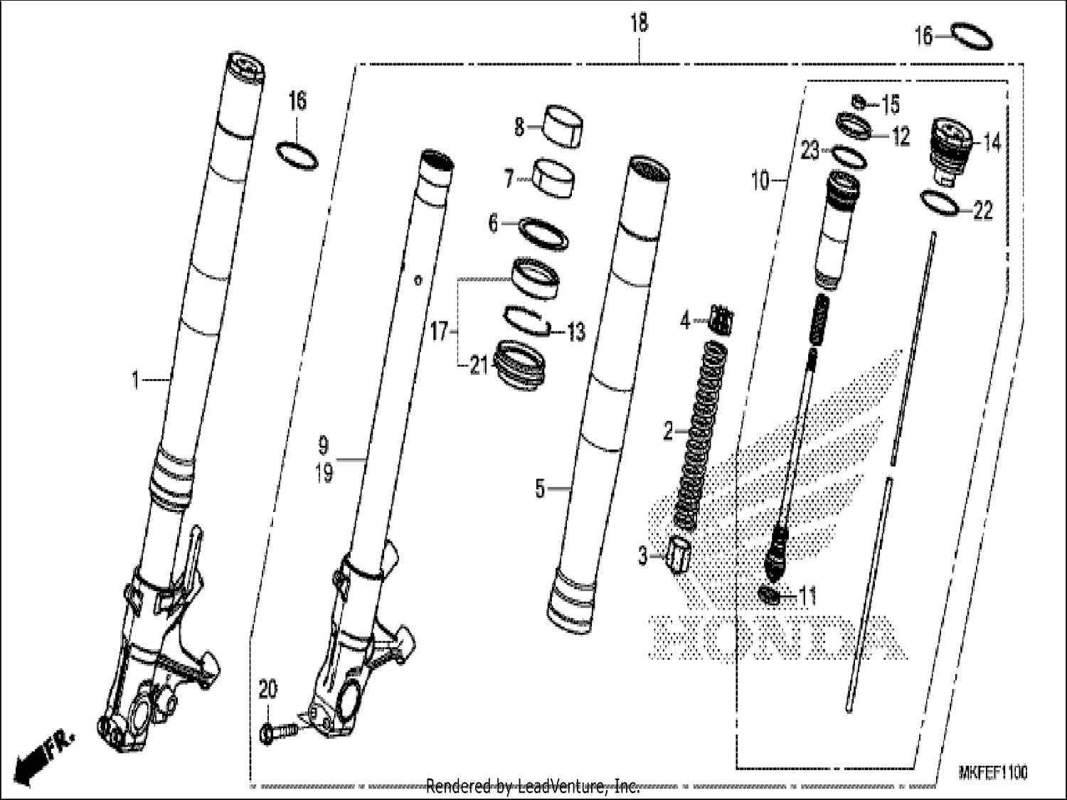  FRONT FORK (CBR1000RA)