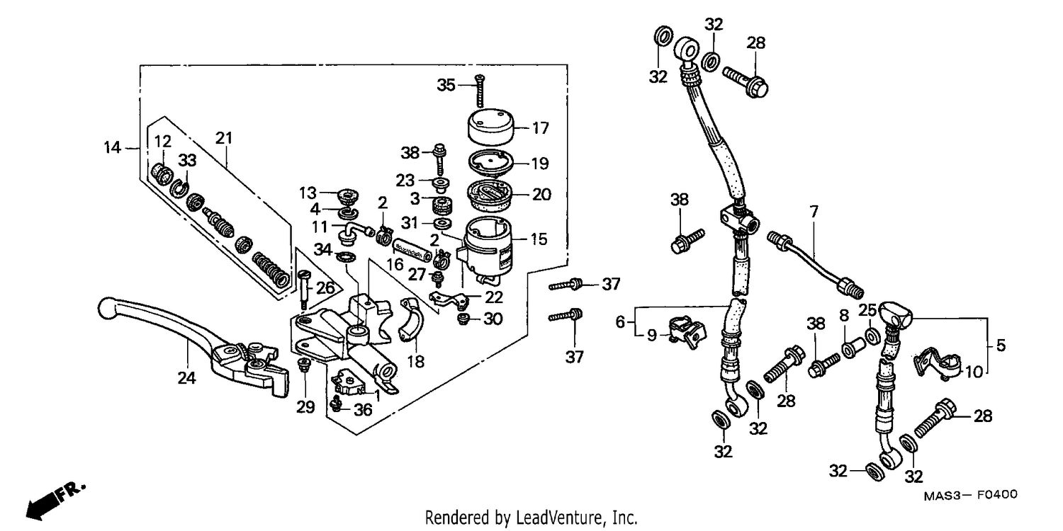FR. BRAKE MASTER CYLINDER