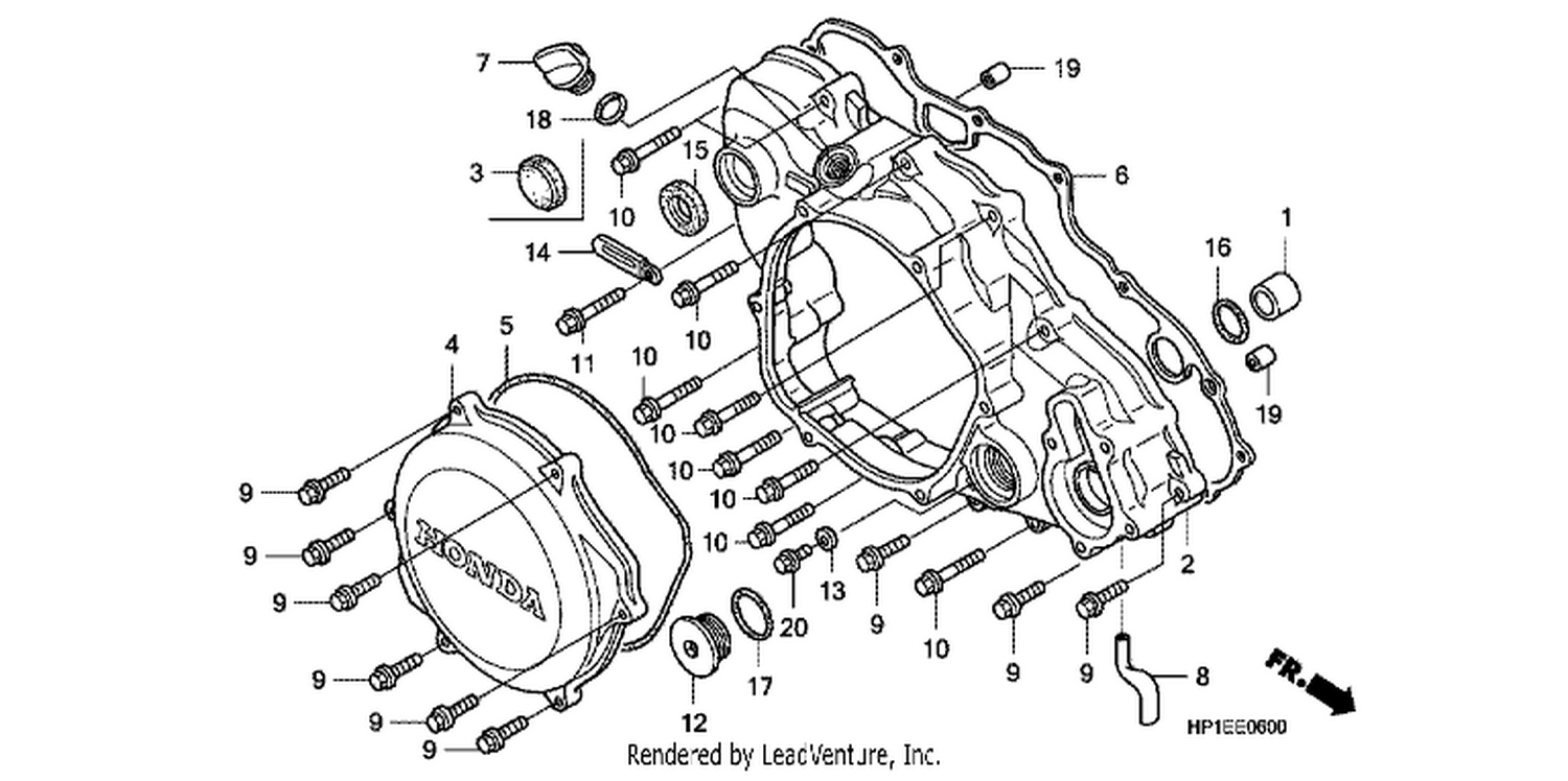  R. CRANKCASE COVER