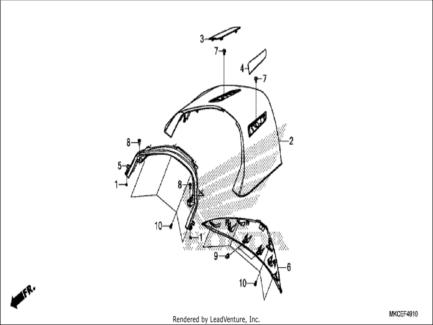  10 REAR CENTER TOP COVER