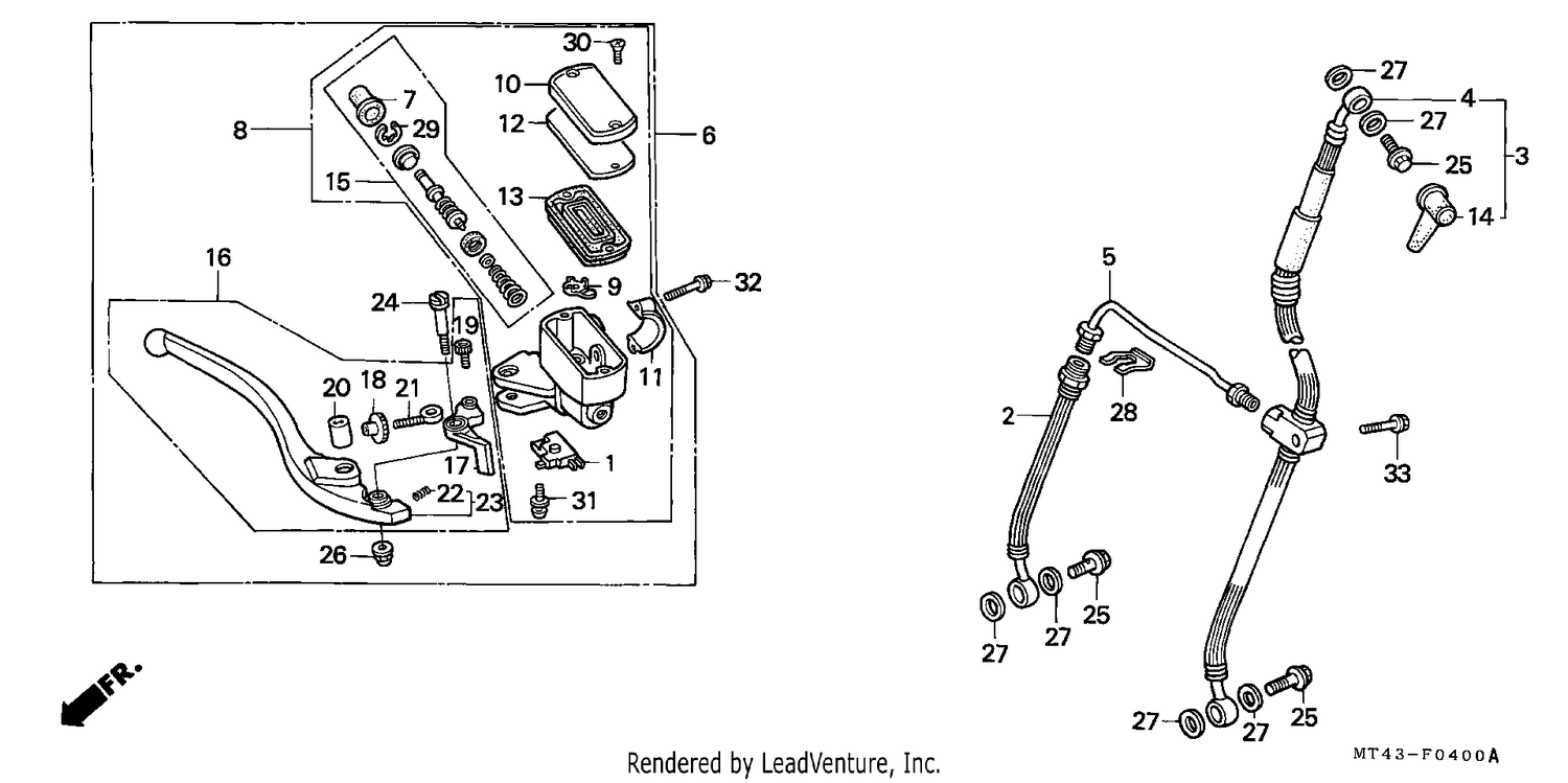 FR. BRAKE MASTER CYLINDER