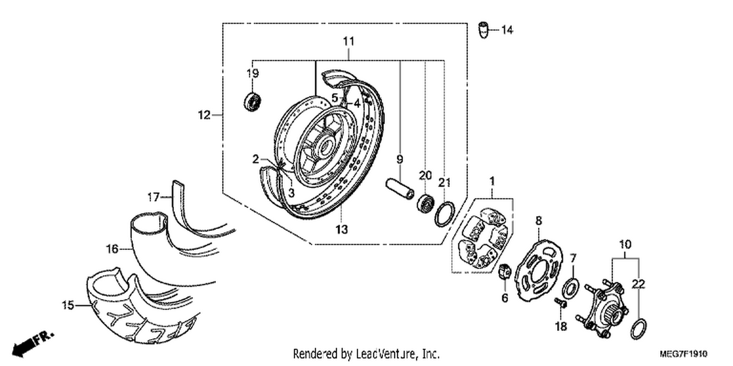  10 REAR WHEEL (VT750C2B/C/CA)