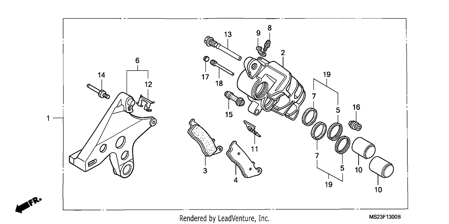 REAR BRAKE CALIPER