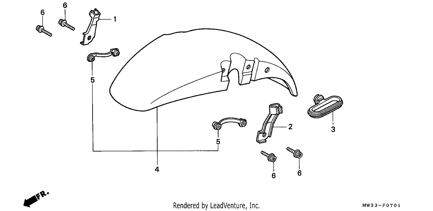 FRONT FENDER (CB750F2)