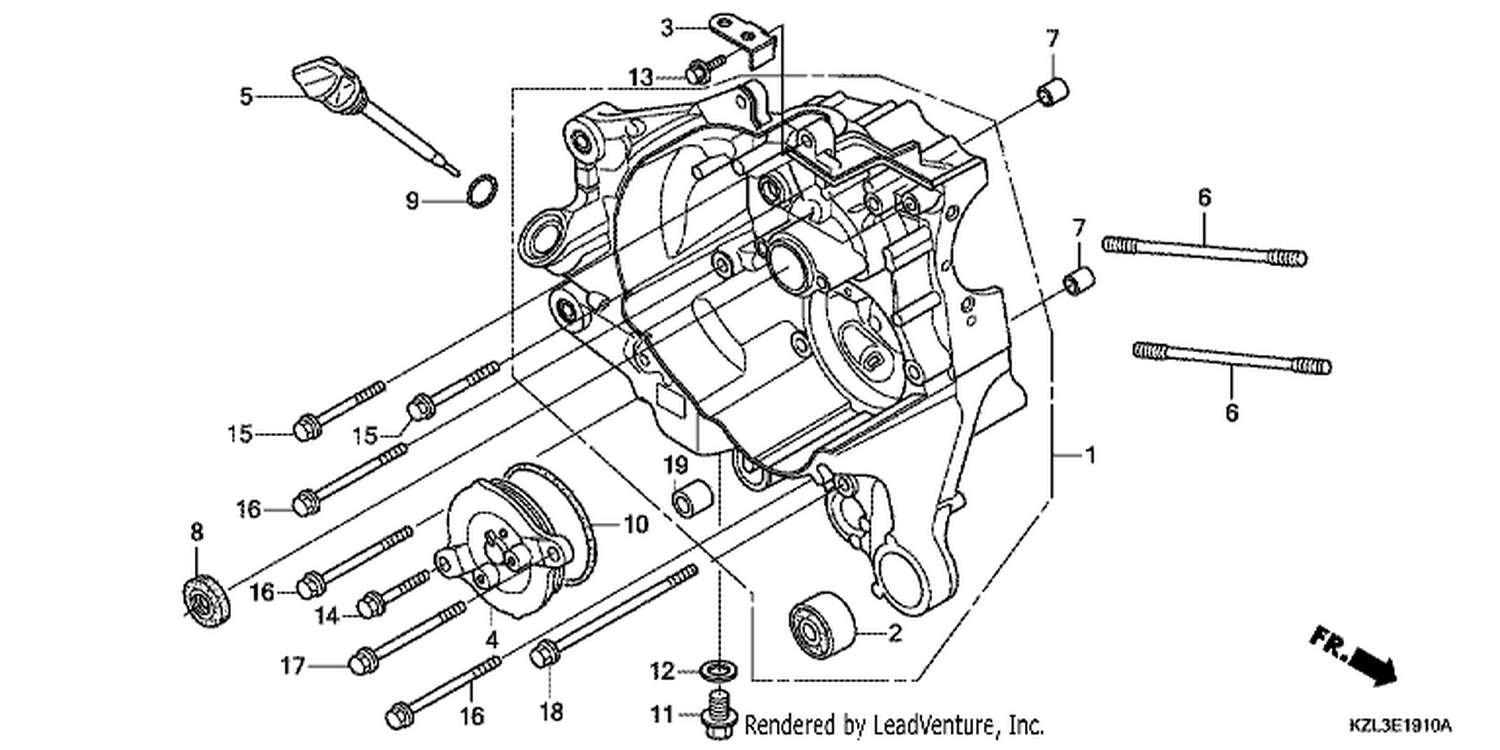  10 RIGHT CRANKCASE