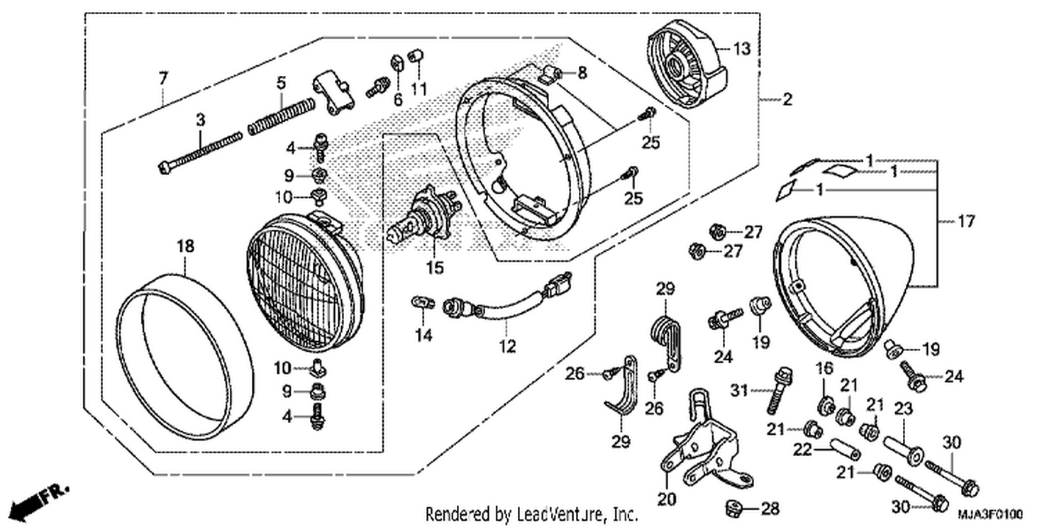  HEADLIGHT (VT750C/CA/CS)