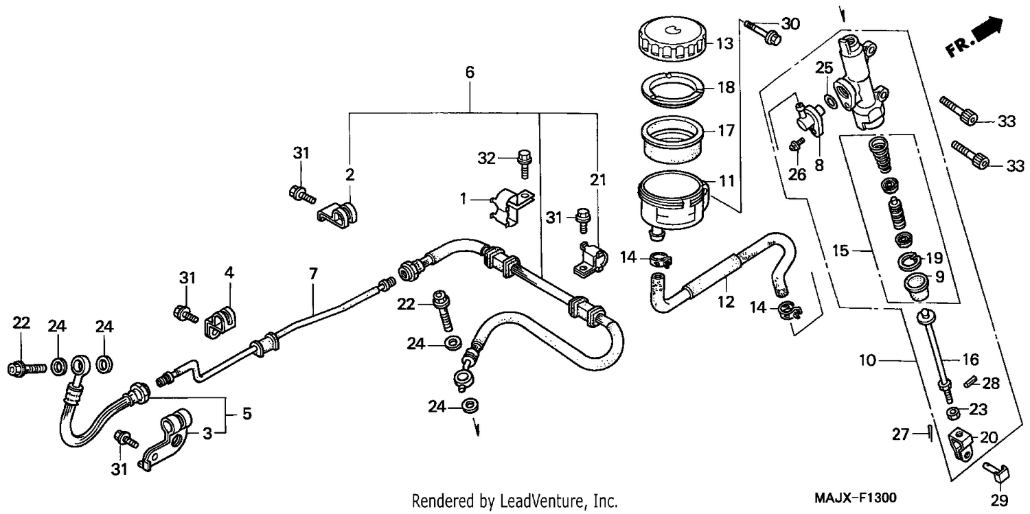 RR. BRAKE MASTER CYLINDER (ST1100)