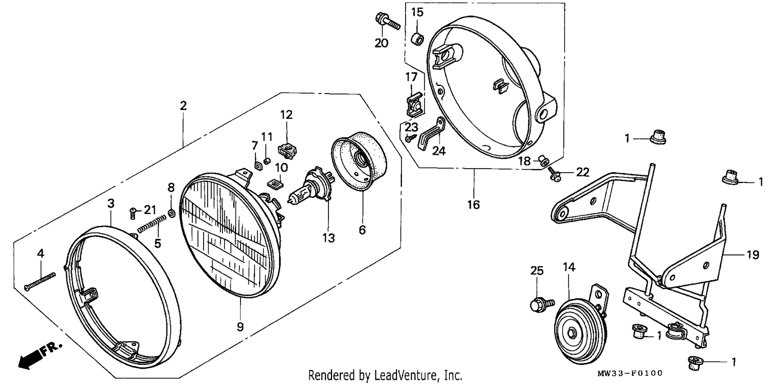 HEADLIGHT (CB750)