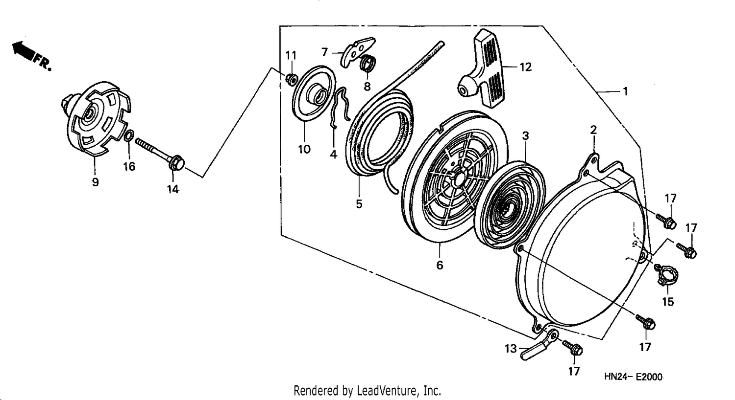RECOIL STARTER (TRX500FA1/2/3/4)