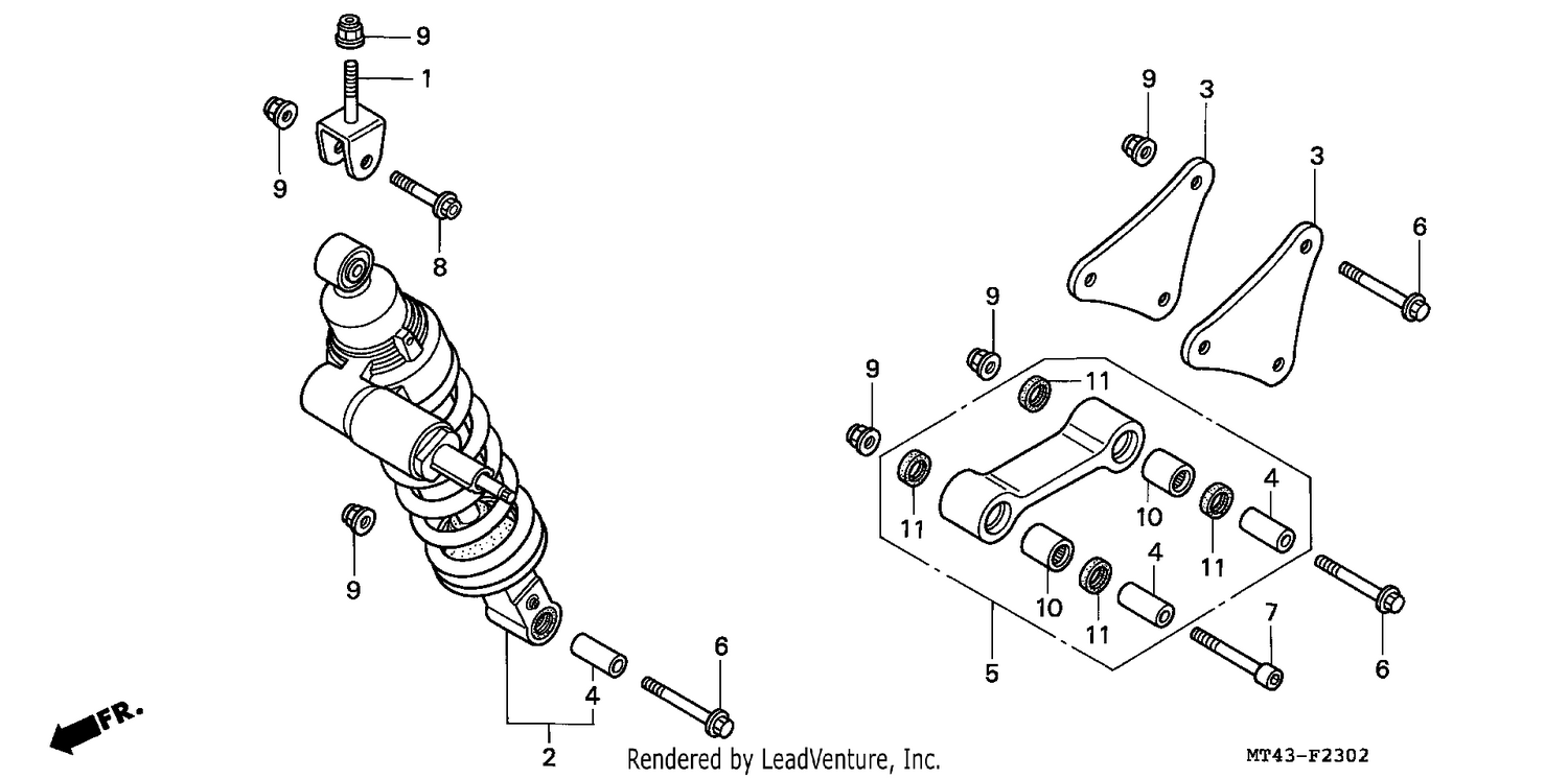 REAR CUSHION (VFR750FR/FS/FT/FV)
